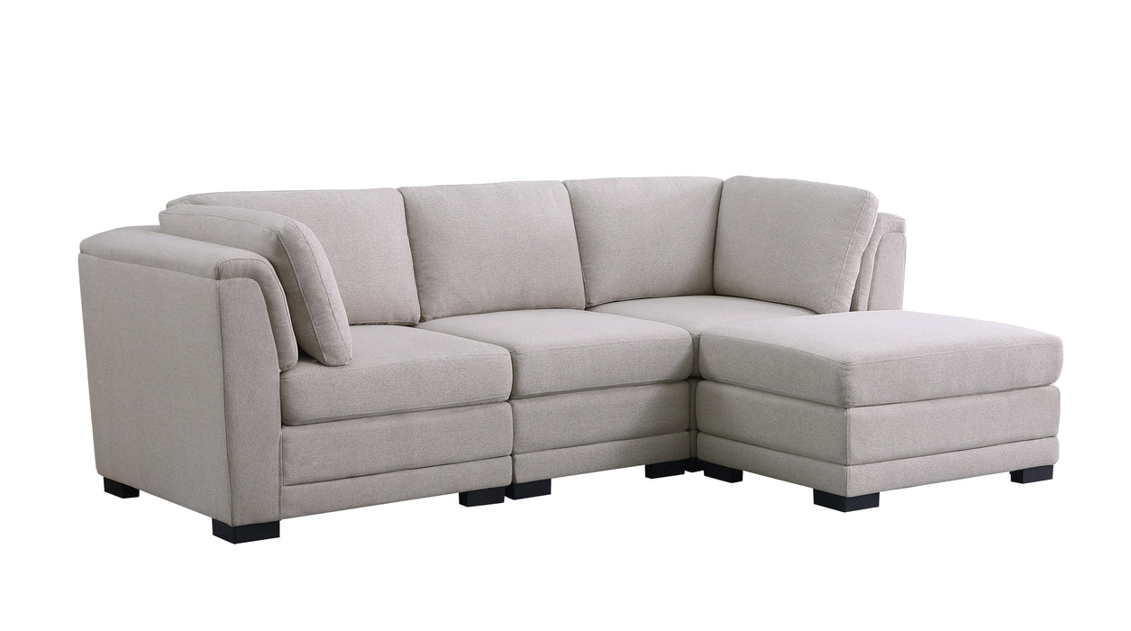 Kristin - Linen Fabric Reversible Sectional Sofa