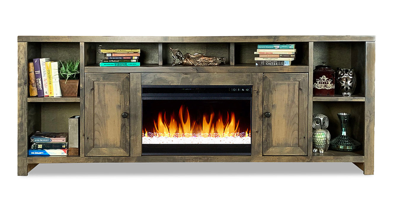 Joshua Creek - Electric Fireplace, TV Stand For TVs Up To 95" - Barnwood