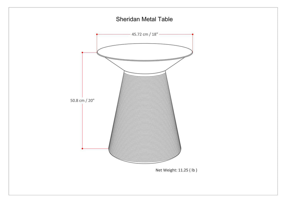 Sheridan - Metal Accent Table