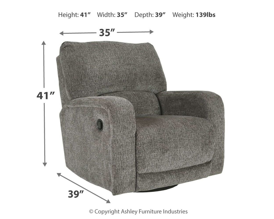 Wittlich - Slate - Sillón reclinable giratorio