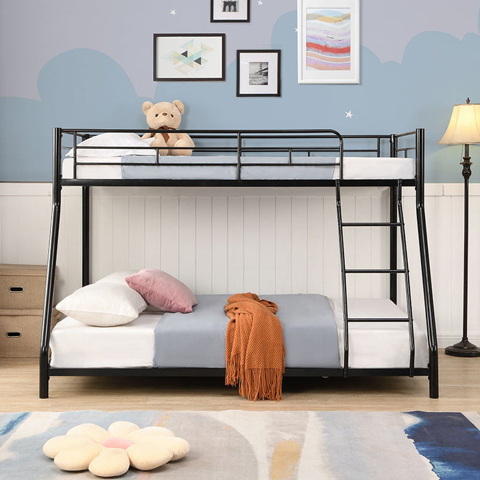 Twin Over Full Metal Bunk Bed - Black