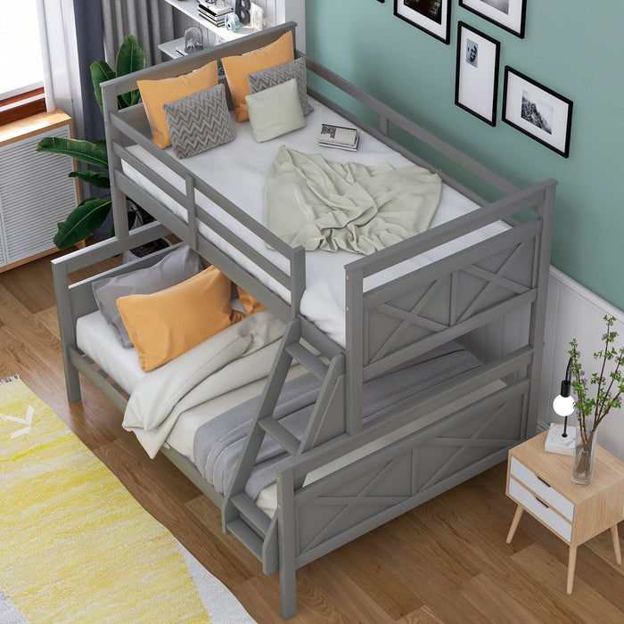 Bunk Bed With Ladder, Safety Guardrail, Perfect For Bedroom