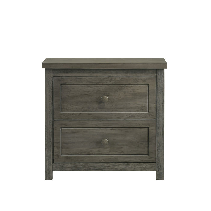 Trey - 2-Drawer Nightstand - Gray Wire Brushed