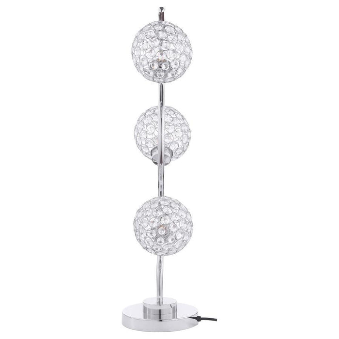 Amberley - 3 Lights Curvy Metal Table Lamp - Silver