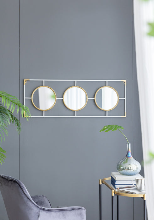 Frame With Mirror - Gold / White