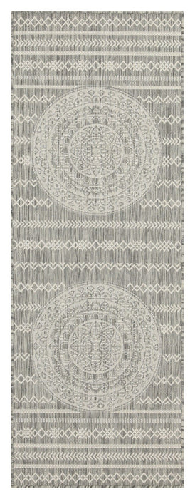 Sunshine - 2'7" X 7'3" Indoor / Outdoor, Area Rug Polypropylene - Silver