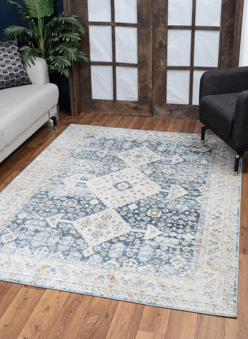 Noble - GC_GEN7003 Blue 5' x 7' Area Rug