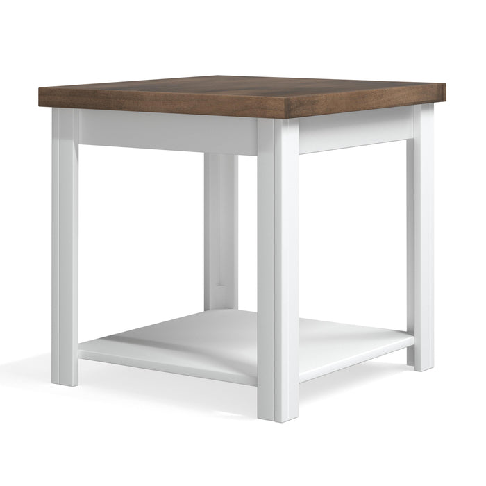 Hampton - Side Table - Jasmine Whitewash / Barnwood