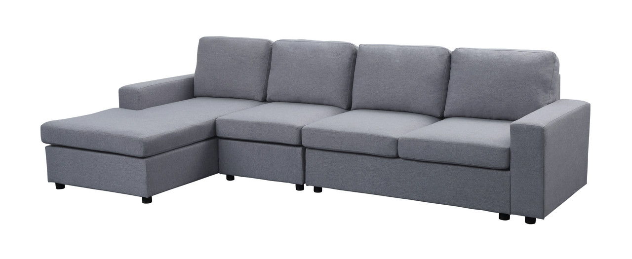 Bailey - Linen Reversible Modular Sectional Sofa Chaise