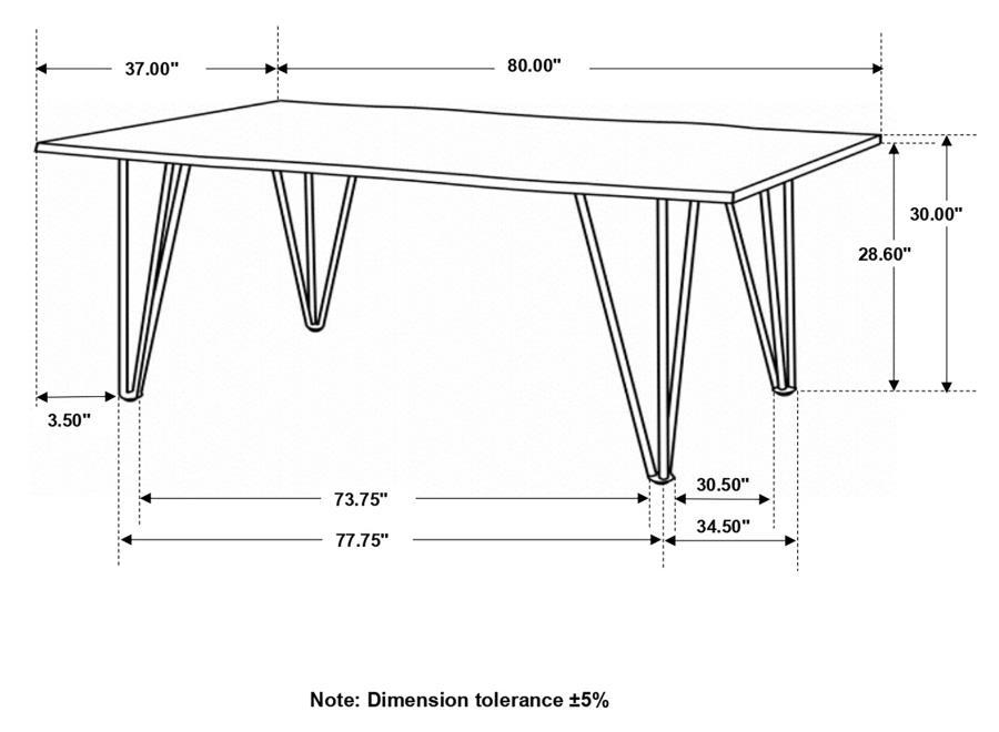 Neve - Mesa de Comedor - Marrón Oscuro