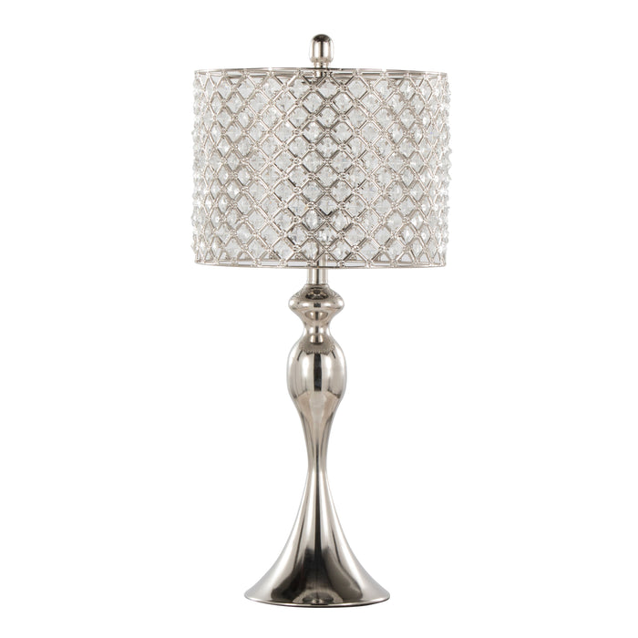 Ashland - Contemporary Table Lamp Square Clear Crystal (Set of 2) - Polished Nickel