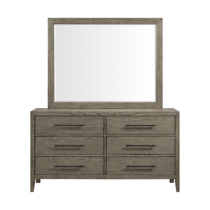 Versailles Contemporary - 6-Drawer Dresser & Mirror Set