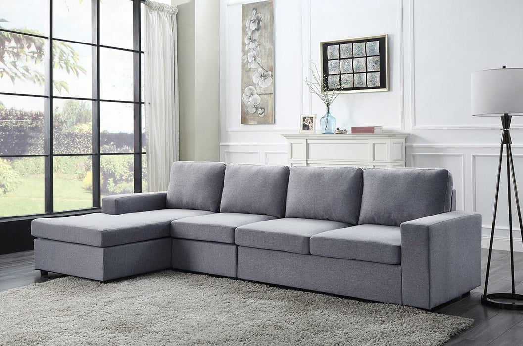 Dunlin - Linen Reversible Modular Sectional Sofa Chaise