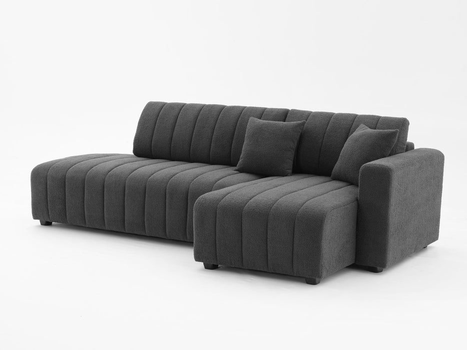 Jessica - Lamb Wool Sectional Sofa With Chaise