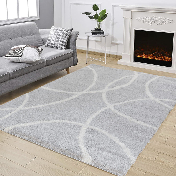 Loft Shag - 5' 3" X 7' Shaggy Area Rug - Gray