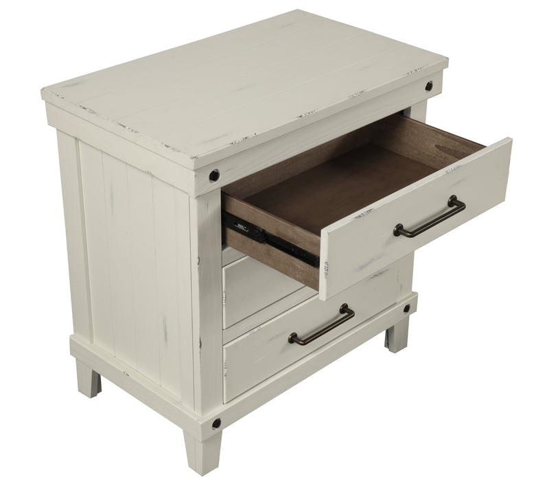 3 Drawer Elegant Nightstand - White