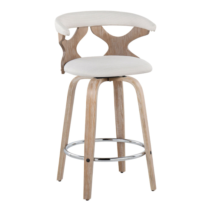 Gardenia - Mid Century Modern Fixed Height Counter Stool With Swivel (Set of 2)