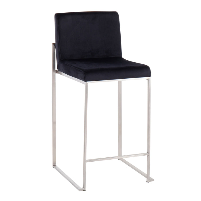 Fuji - Contemporary High Back Counter Stool, Functional Design