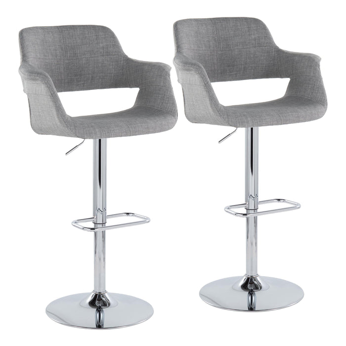 Vintage Flair - Mid Century Modern Adjustable Barstool (Set of 2)