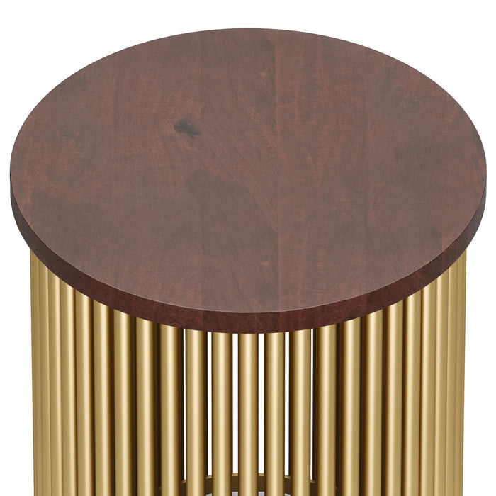 Demy - Metal and Wood Accent Table