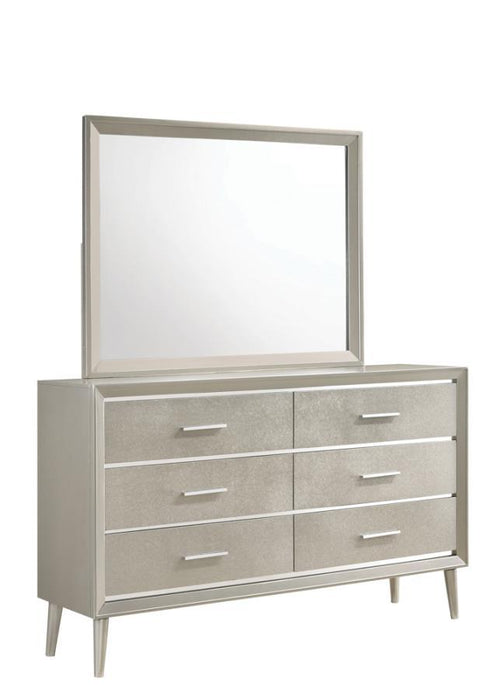 Ramon - 6-Drawer Dresser - Metallic Sterling