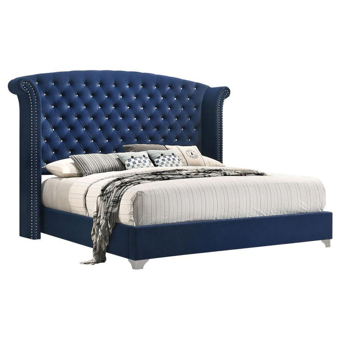 Melody - Wingback Upholstered Bed Bedding & Furniture Discounters