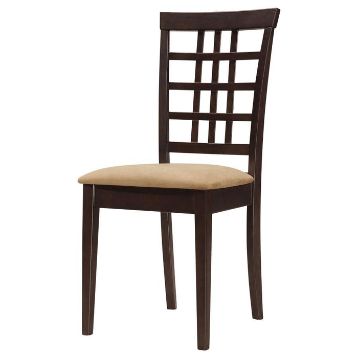 Kelso - Silla de comedor con respaldo de celosía (juego de 2) - Marrón