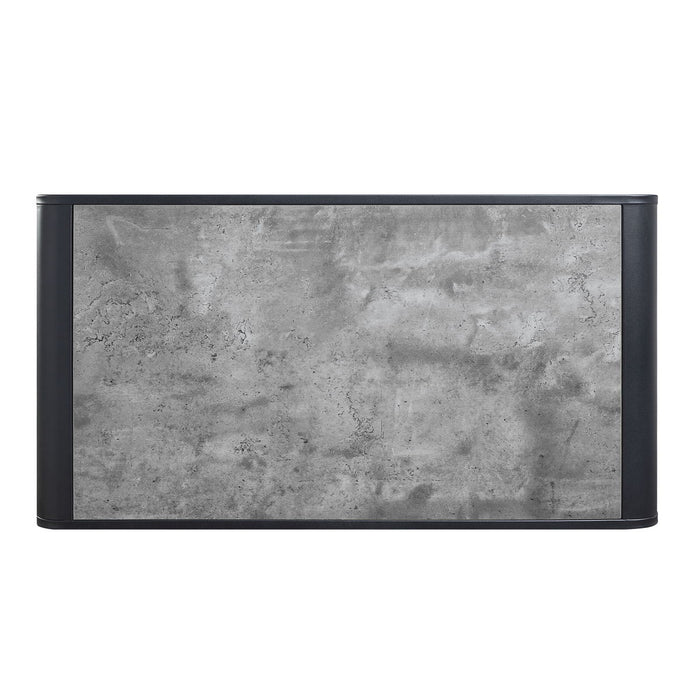 Raziela - Concrete Coffee Table - Black / Gray