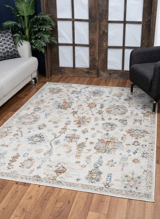 Noble - GC_GEN7007 Ivory 5' x 7' Area Rug