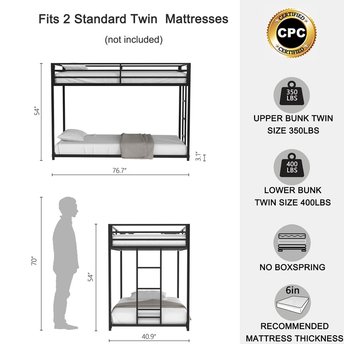 Adam - Metal Bunk Bed