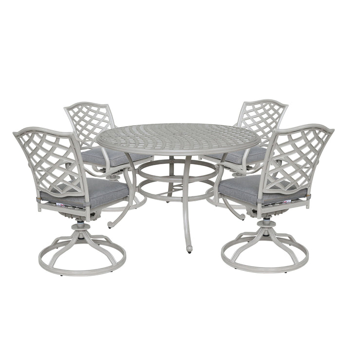 Modern Outdoor 7 Piece Aluminum Dining Set - Basalt