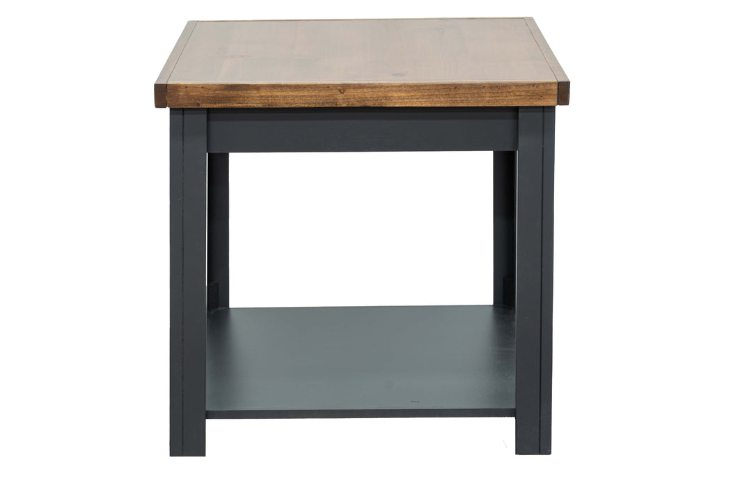 Bridgevine Home - Essex 24" Side Table - Black and Whiskey Finish