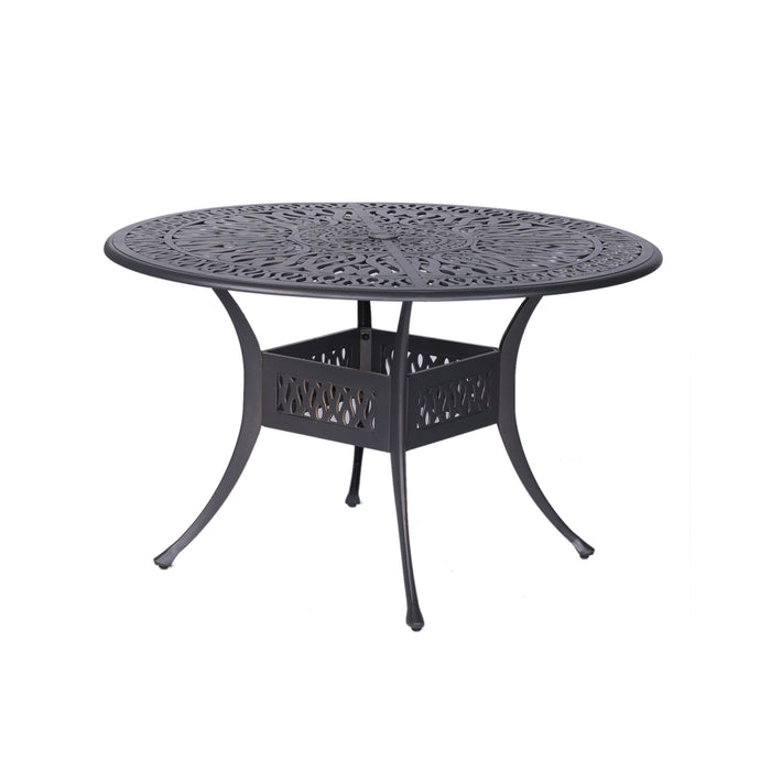 Outdoor Patio Aluminum 48" Round Dining Table - Dessert Night