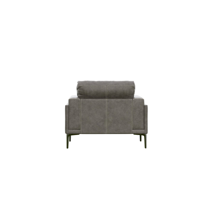 Onyx - Leather Chair - Gray