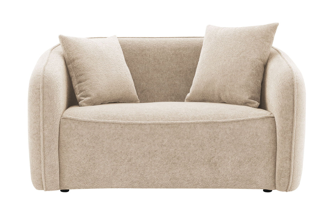 Keith - Chenille Loveseat With 2 Matching Color Toss Pillows