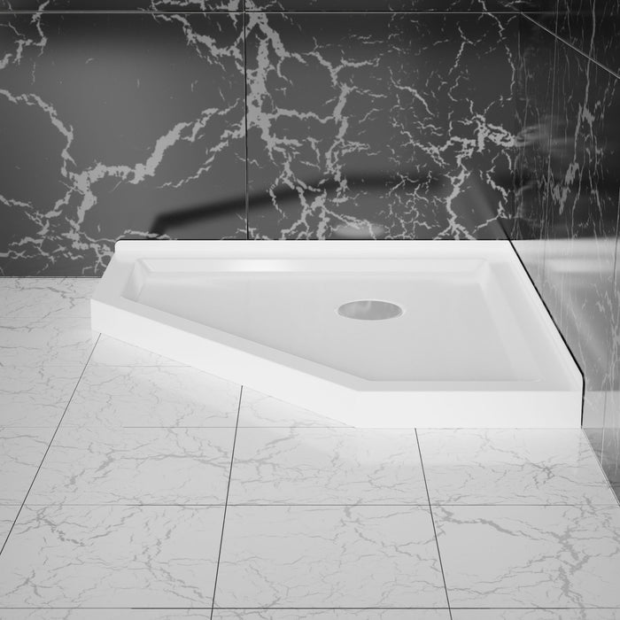 Corner Drain Neo - Angle Shower Base - White