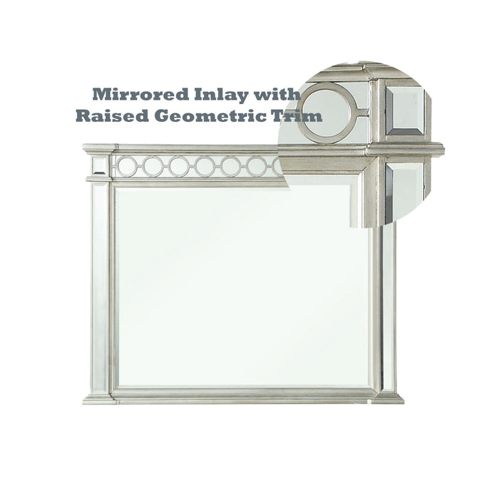 Varian - Mirrored Designed Mirror - Silver