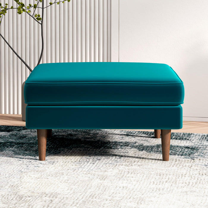 Amber - Mid-Century Modern Square Upholstered Ottoman