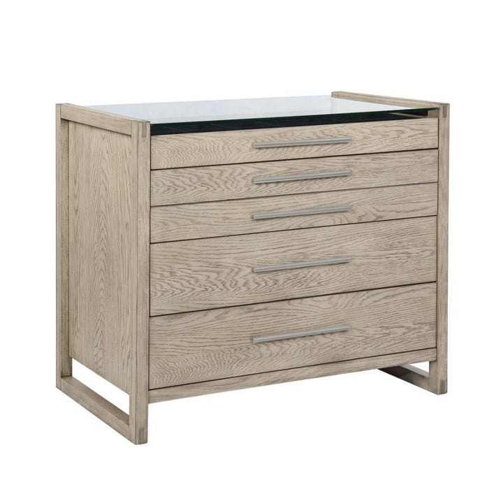 Smithson - 5-Drawer Rectangular Floating Chest - Gray Oak