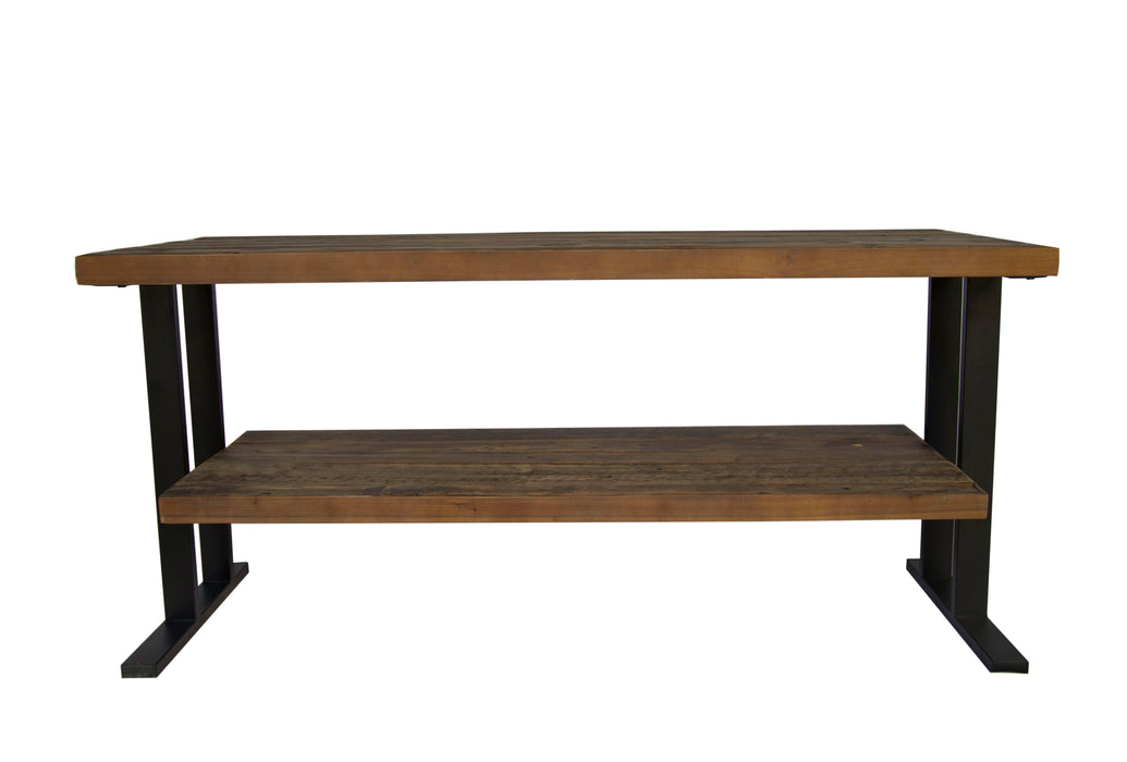 Media Console Table With One Shelf To Your Home Decor - Natural / Black