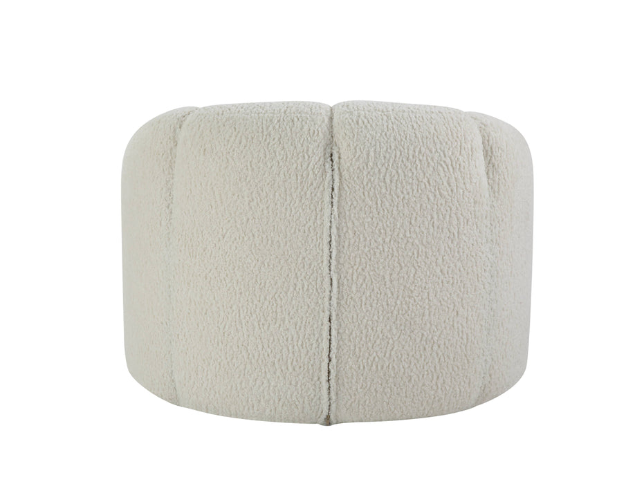 Osmash - Teddy Sherpa Chair With Swivel - White