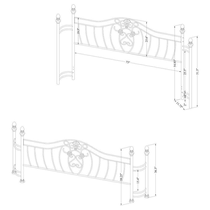 Sydney - Metal Open Frame Bed