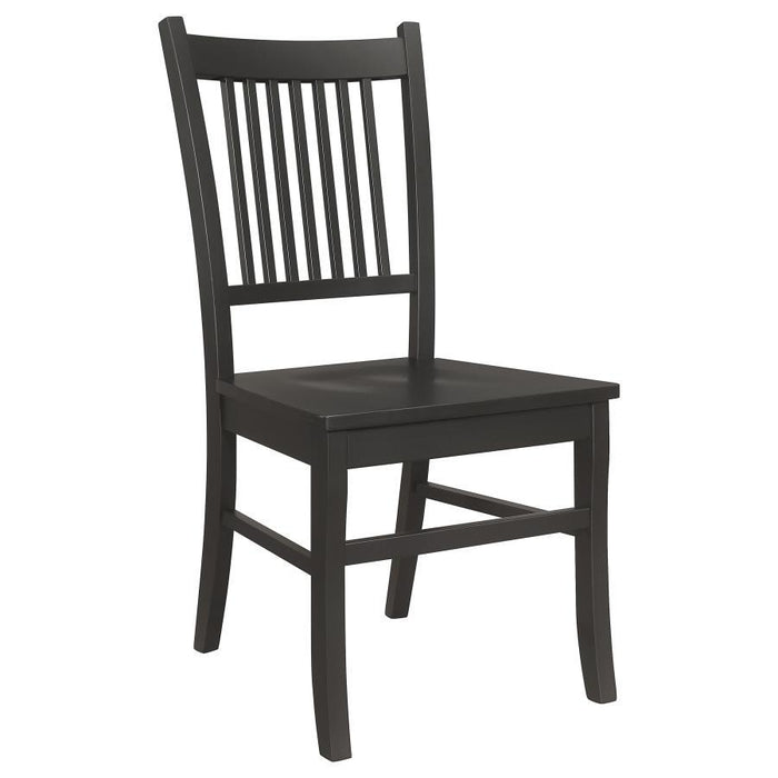 Marbrisa - Wood Dining Side Chair (Set of 2) - Matte Black