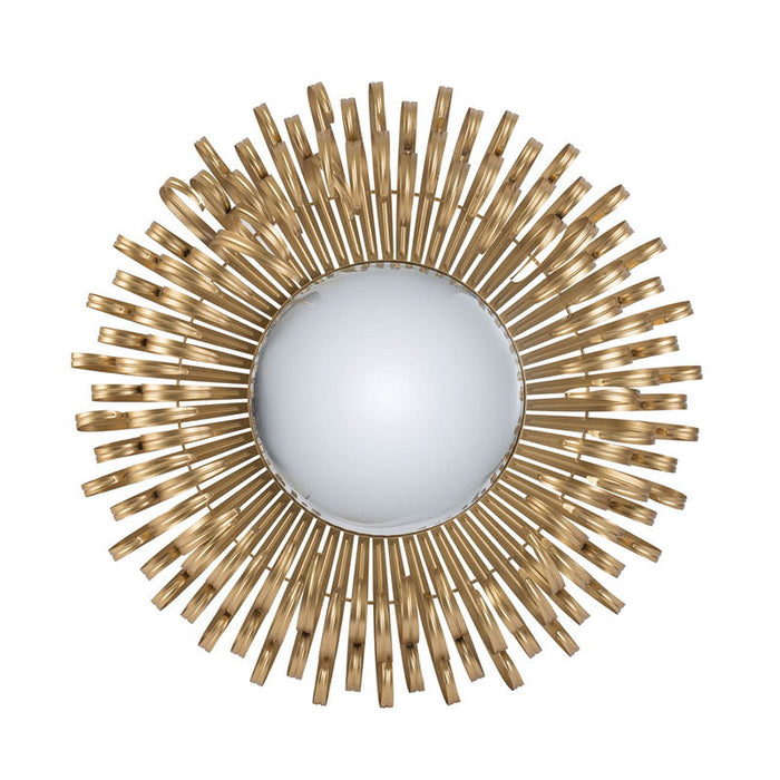 Sunburst Design Wall Mirror Decorative For Entryway, Modern Living Room - Golden