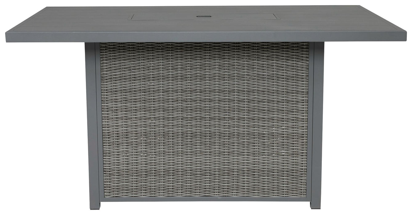 Palazzo - Gris - Mesa de bar rectangular con brasero