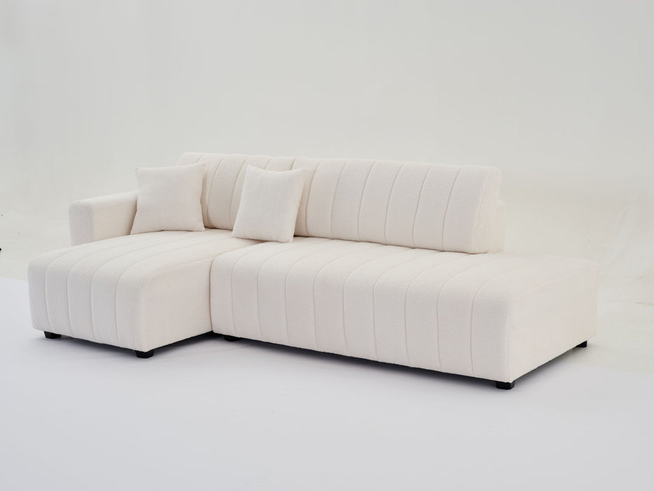 Jessica - Lamb Wool Sectional Sofa With Chaise