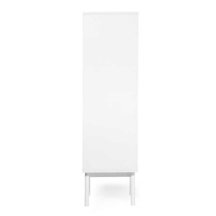 Draper - Mid Century Bath Storage Tower - Pure White