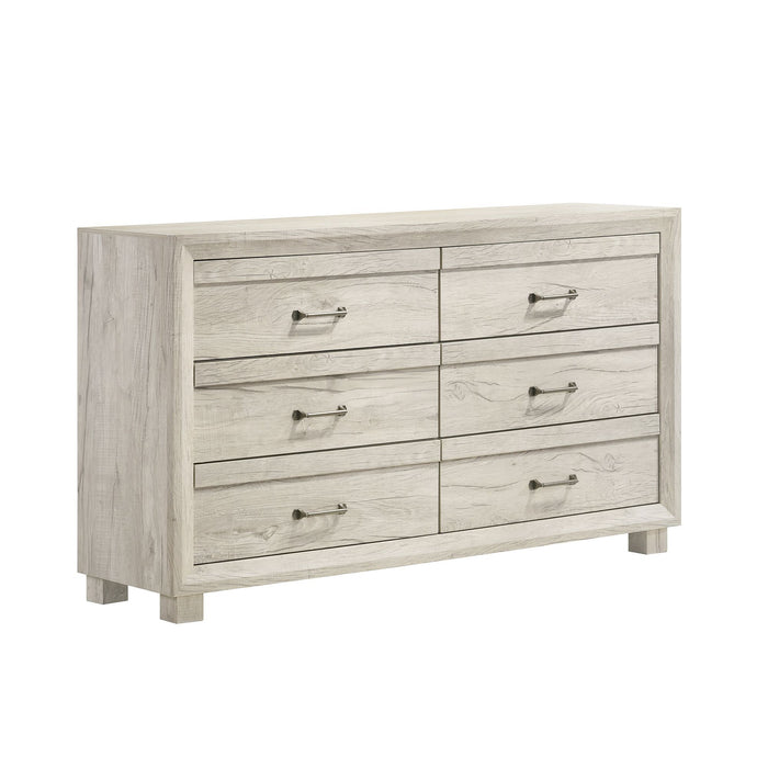 Fort Worth - 6 Drawer Dresser - White