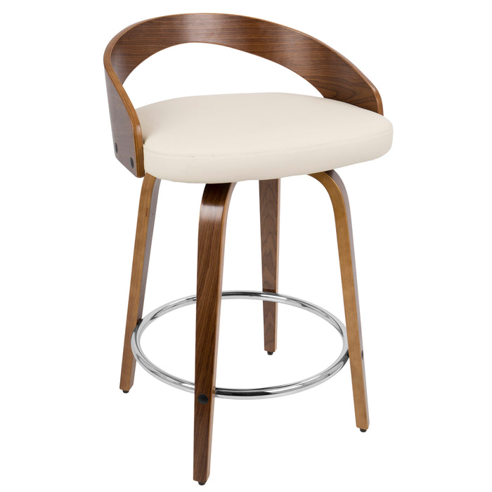 Grotto - Mid-Century Modern, Counter Stool With Swivel (Set of 2)