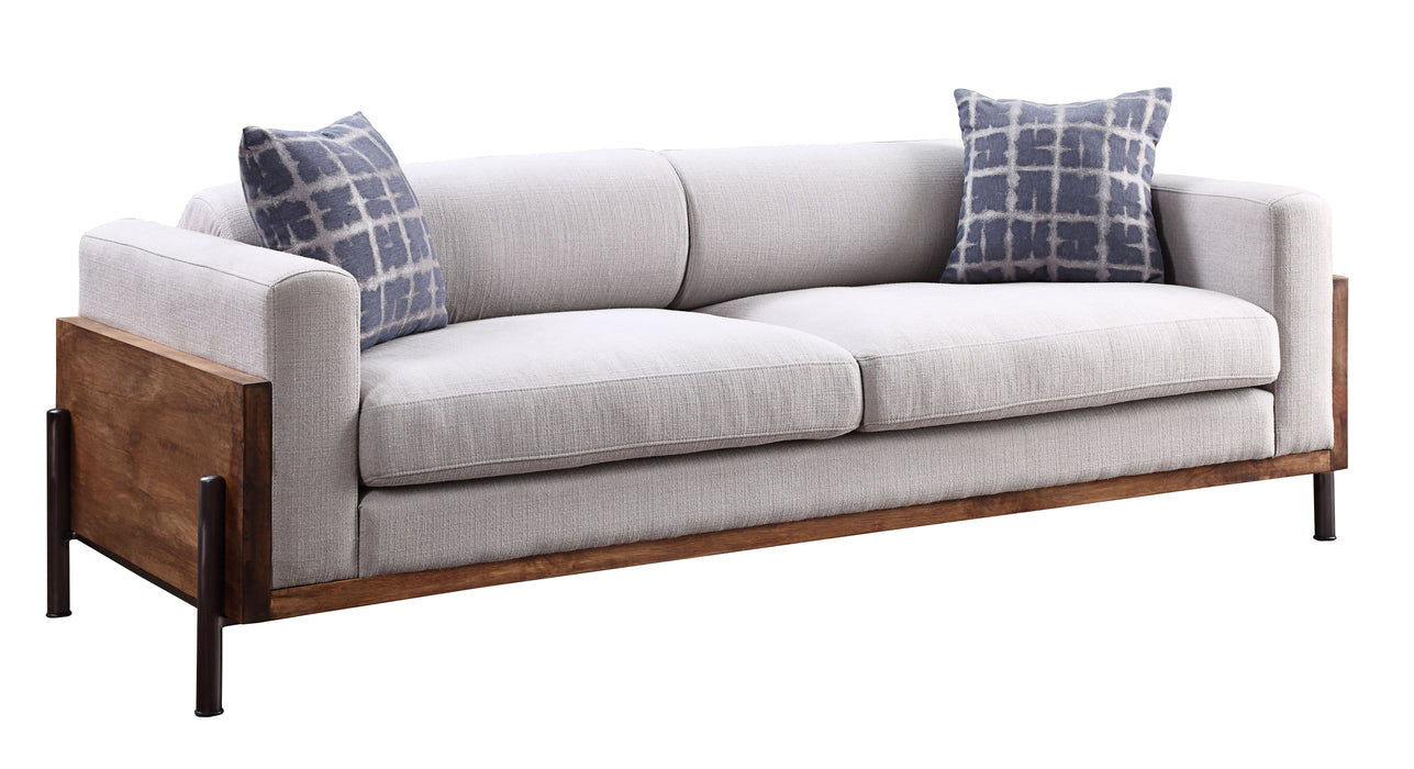 Pelton - Sofa With 2 Toss Pillows - Walnut